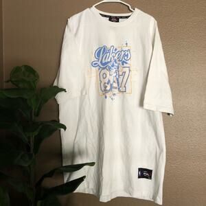 White Lakers Bryant & Odom Short Sleeve Shirt
